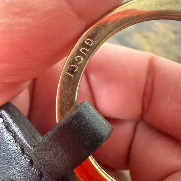 Gucci Tiger‎ Metal Leather Key Ring Keychain Bag Charm